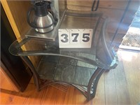 Glass and Tile Side Table