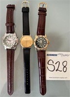 T - LOT OF 3 WATCHES (S28)