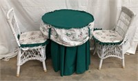 Wicker Table & 2 Chairs