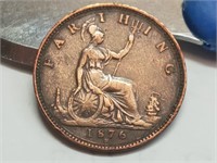 OF) 1876 H Great Britain farthing