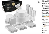 Silver Plastic Plates For Party - Silver Plastic