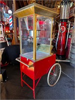 5.10ft Tall Authentic Rolling Popcorn Machine