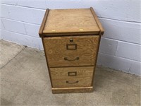 Wooden 2-drawer File Cabinet
