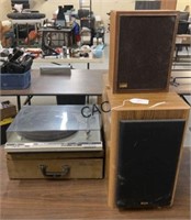 Vintage Record Player, Speakers, Technics Player
