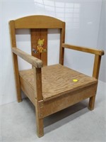 vintage childs wooden chair