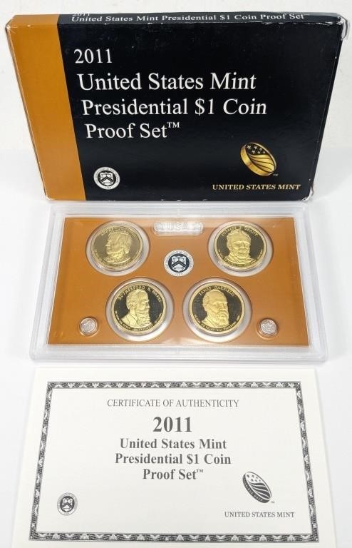 2011 US Mint Presidential $1 Coin Proof Set