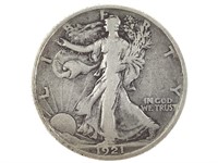 1921-D Walking Liberty Half Dollar, Key Date Coin