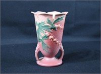 1940 ROSEVILLE Pink Bleeding Heart Flaring Vase