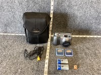 Olympus Camera with Accessories and Case