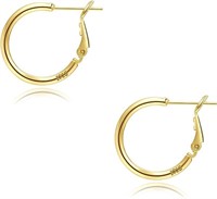 14k Gold-pl. 20mm Hoop Earrings