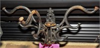 Ornate, cast iron branch wall hook,