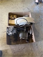 1/3 hp Maytag motor, bench grinder, dowel pins,