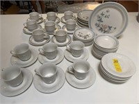 Assorted Blue & White Dishes & Cups