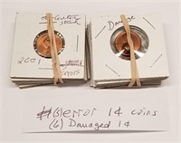 5 Error Lincoln Cents (Clips/Weak
