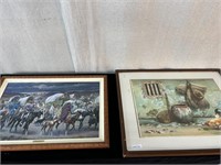 2pc Prints: Trail of Tears, Asian Still w/Rooster