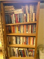 wood shelf with books