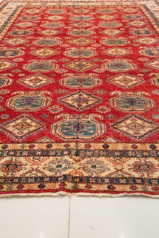 8.10' x 12' Handmade Afghan Kazak; All natural dye