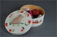 Sewing Bin with Pig on Top