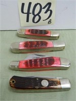 (4) Parker Pocketknives - (1) Parker Bullet,