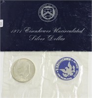 1971 S SILVER GSA IKE DOLLAR