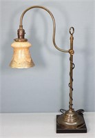 Lustre Art Pulled Feather Glass Desk Lamp