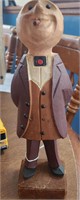 VTG Wooden Boss Man with Cigar Figure