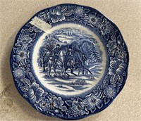 Liberty Blue England Staffordshire Plate