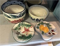 Group of Gail Pittman Ceramic Bowls and Dishes