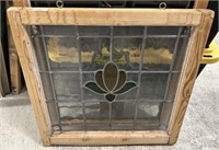 Framed Leaded Stain Glass Window