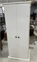 White Pressed Wood Storage Cabinet