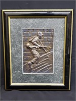 925 sterling silver framed soldier plaque