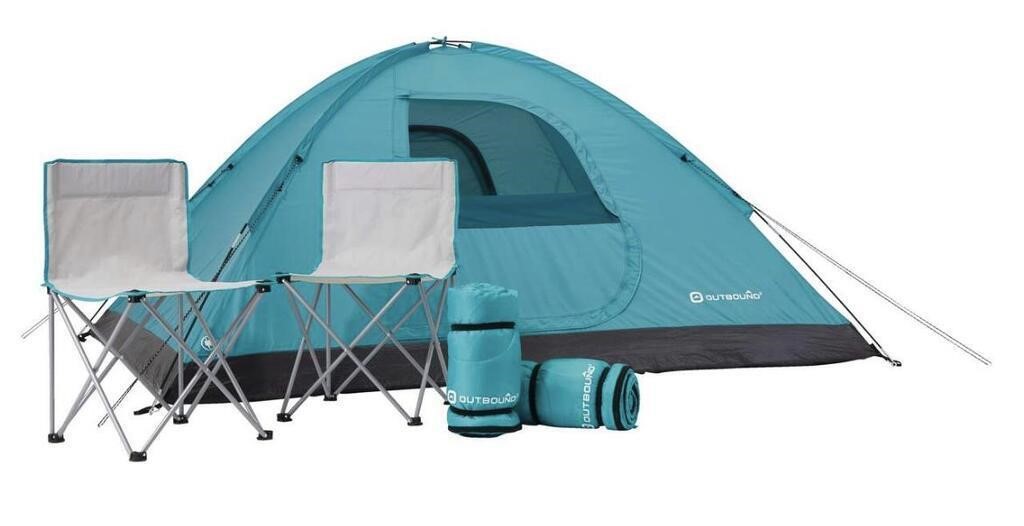 OUTBOUND CAMPING COMBO KIT W/ 4-PERSON POP-UP