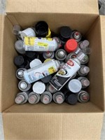 Box of spray paints