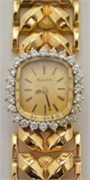 18kt Yellow Gold Bulova Diamond Watch