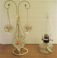 Oil Lamp & Hanging Candle Holder