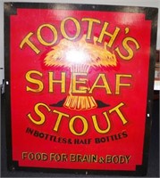 Large 'Tooth's Sheaf Stout' painted sign