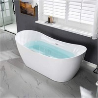 WOODBRIDGE 71" Freestanding Tub | White Acrylic