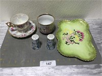 Cup, saucer, S & P set, platter