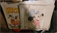 MICKEY MOUSE FIBERBOARD SIGNS