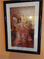 "The Lady with The Fan" Framed Poster
