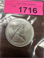 1971 BAHAMAS $5 SILVER COIN UNC