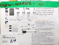 8pc RGB LED Truck Bed Rear Light Flashing Neon