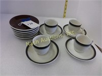 6 snack plates & expresso set