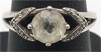 Sterling Silver Clear Stone Ring