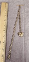 GOLD FILLED HEART WATCH CHAIN