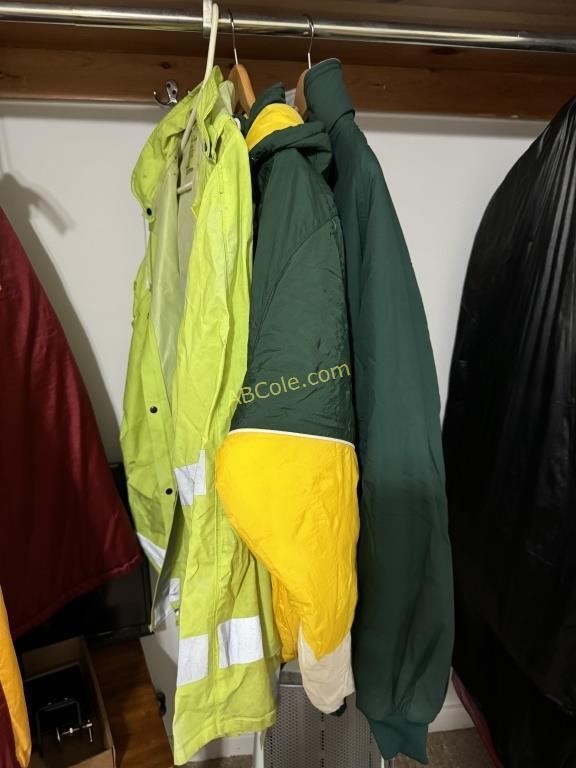Green Safety rain jacket, Large, Green bay