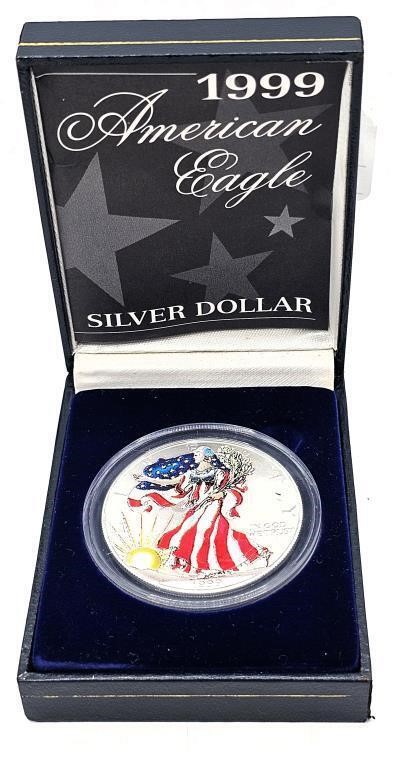 1999 American Eagle Silver Dollar- Colorized