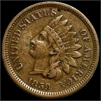 1859 Indian Head Penny LIGHT CIRC