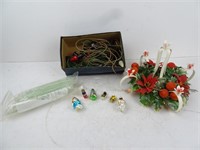 Lot of Misc. Christmas Items - Candle Stand Mini