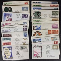 US Stamps Ken Boll 55 First Day Covers 1950s-1960s